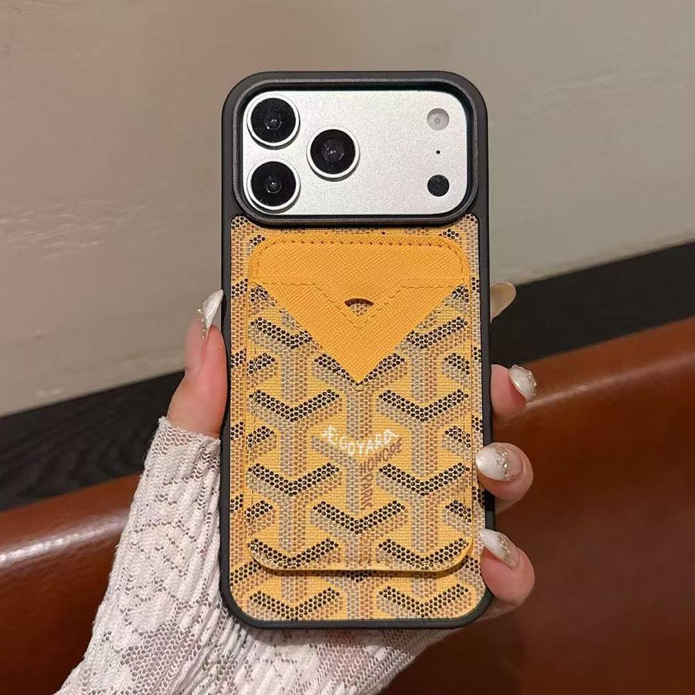 Goyard Classic Monogram Detachable Card Holder Wallet Luxury Phone Case