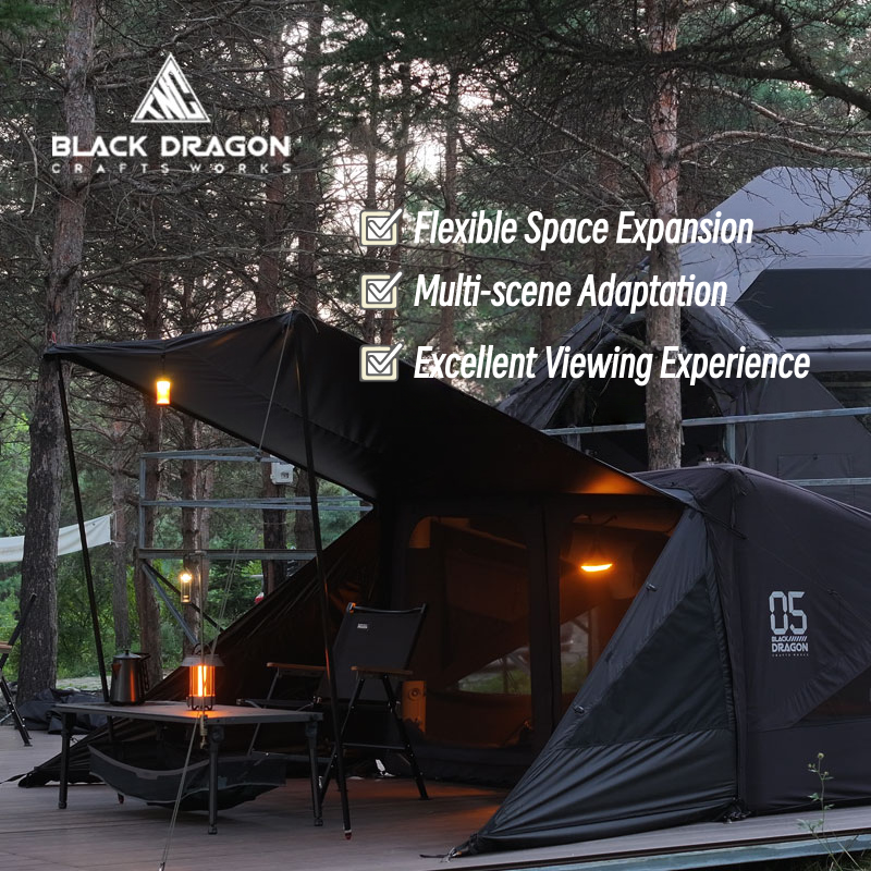 BLACK DRAGON 05 Light Living Space Station Camping Inflatable Tent