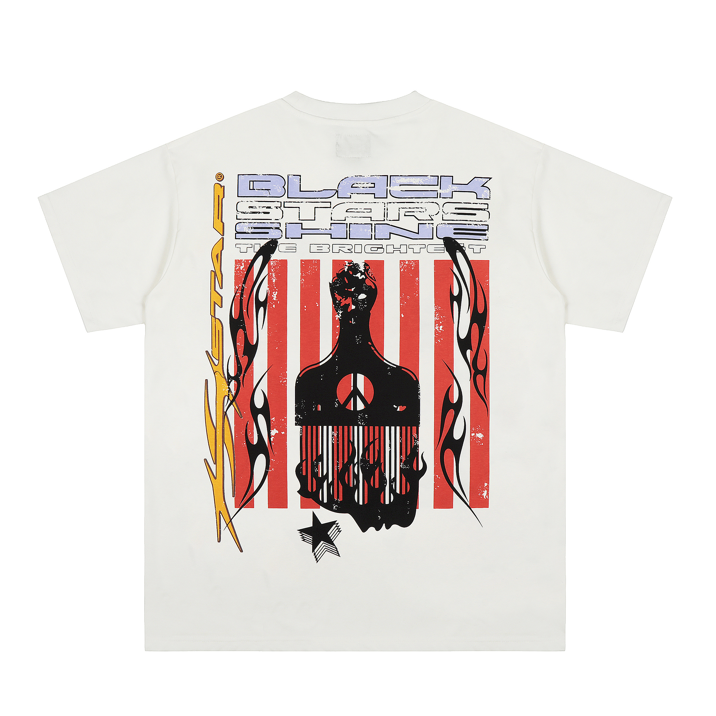 Hellstar Black Stars T-Shirt White