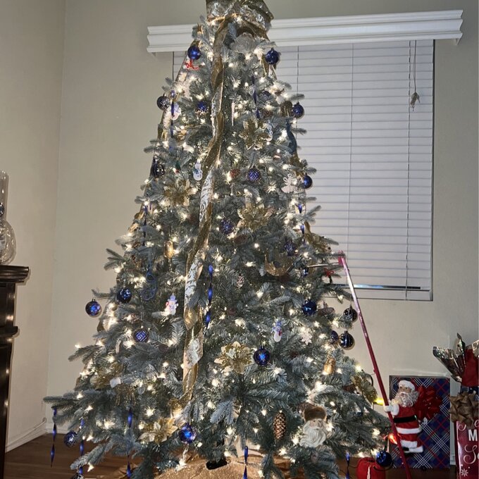 Frosted Arctic 90'' Lighted Artificial Spruce Christmas Tree
