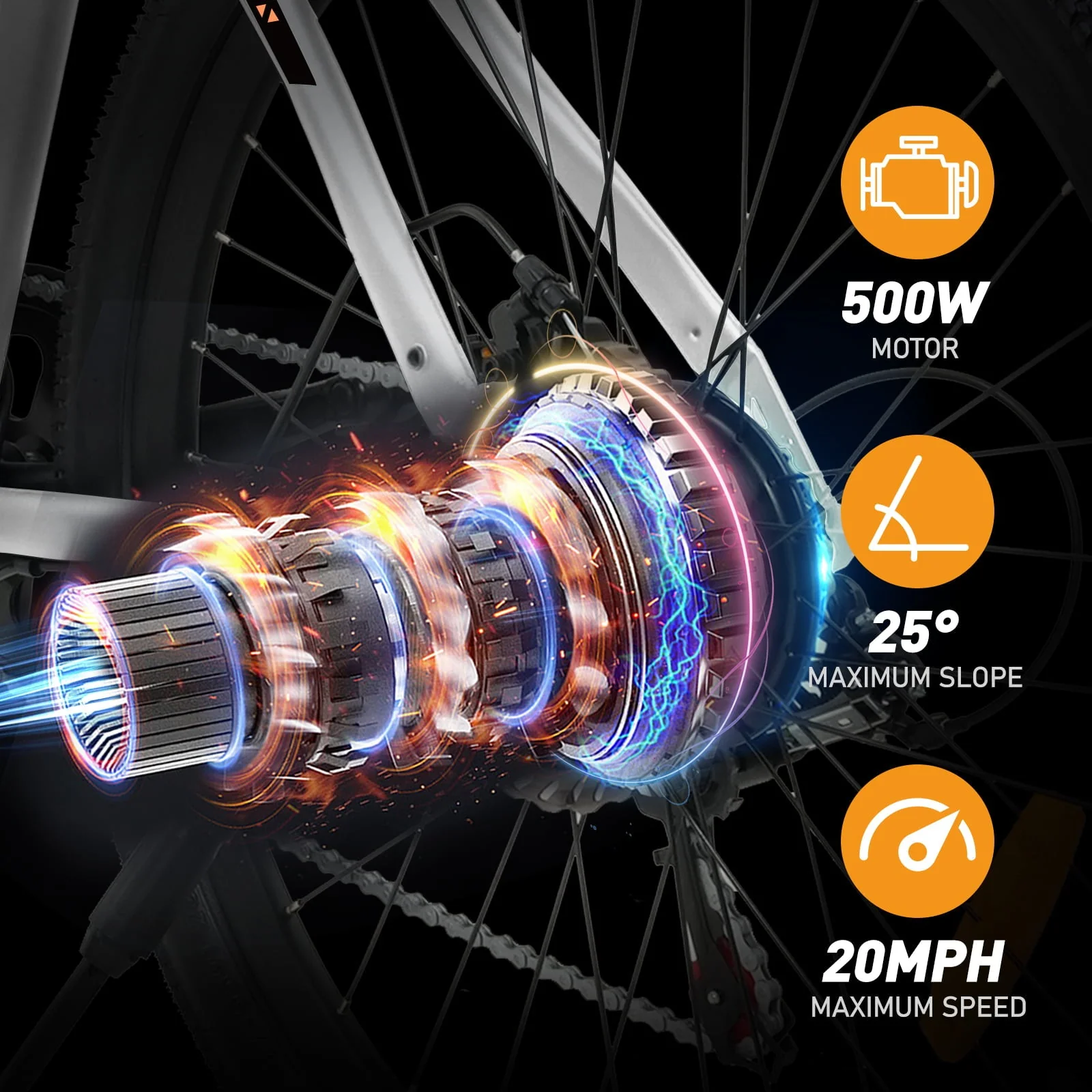 COLORWAY BK15M 26in Electric Bike, 500W, 36V 11.2Ah