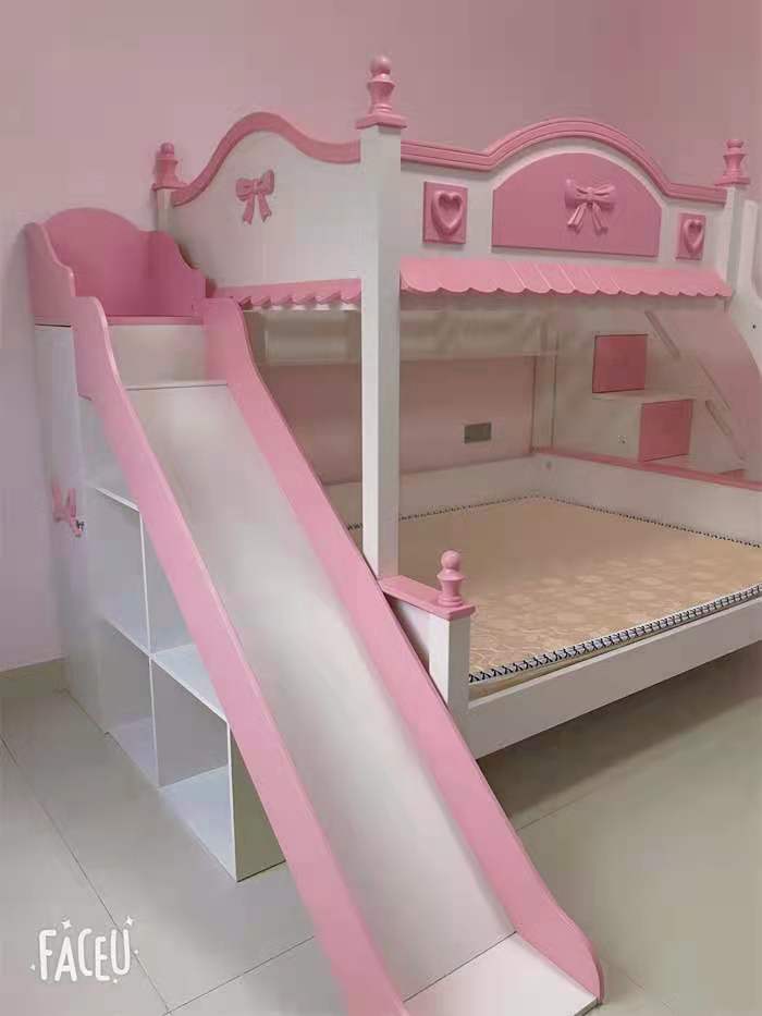 Slide Pink Bunk Bed, purple bunk bed