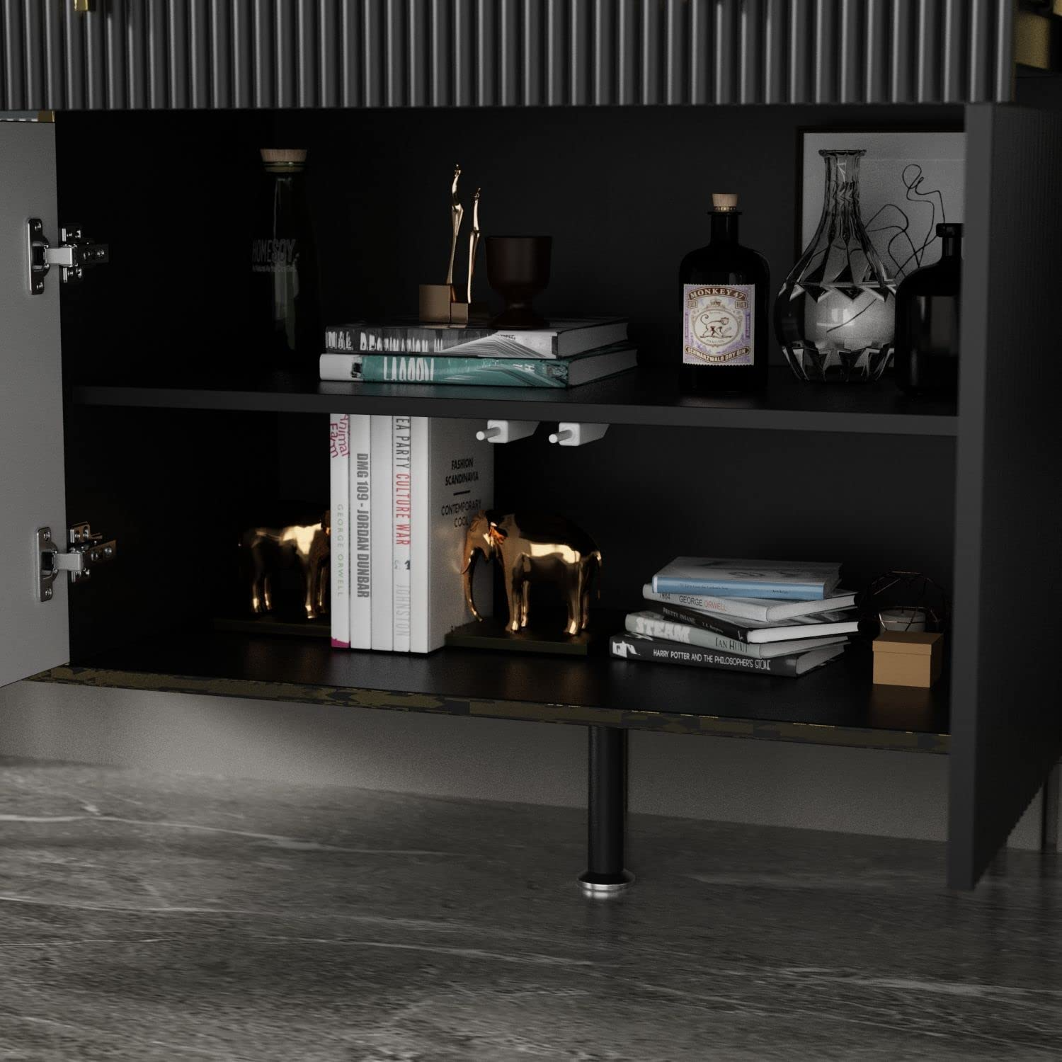 Modern Credenza Sideboard Buffet with Drawer