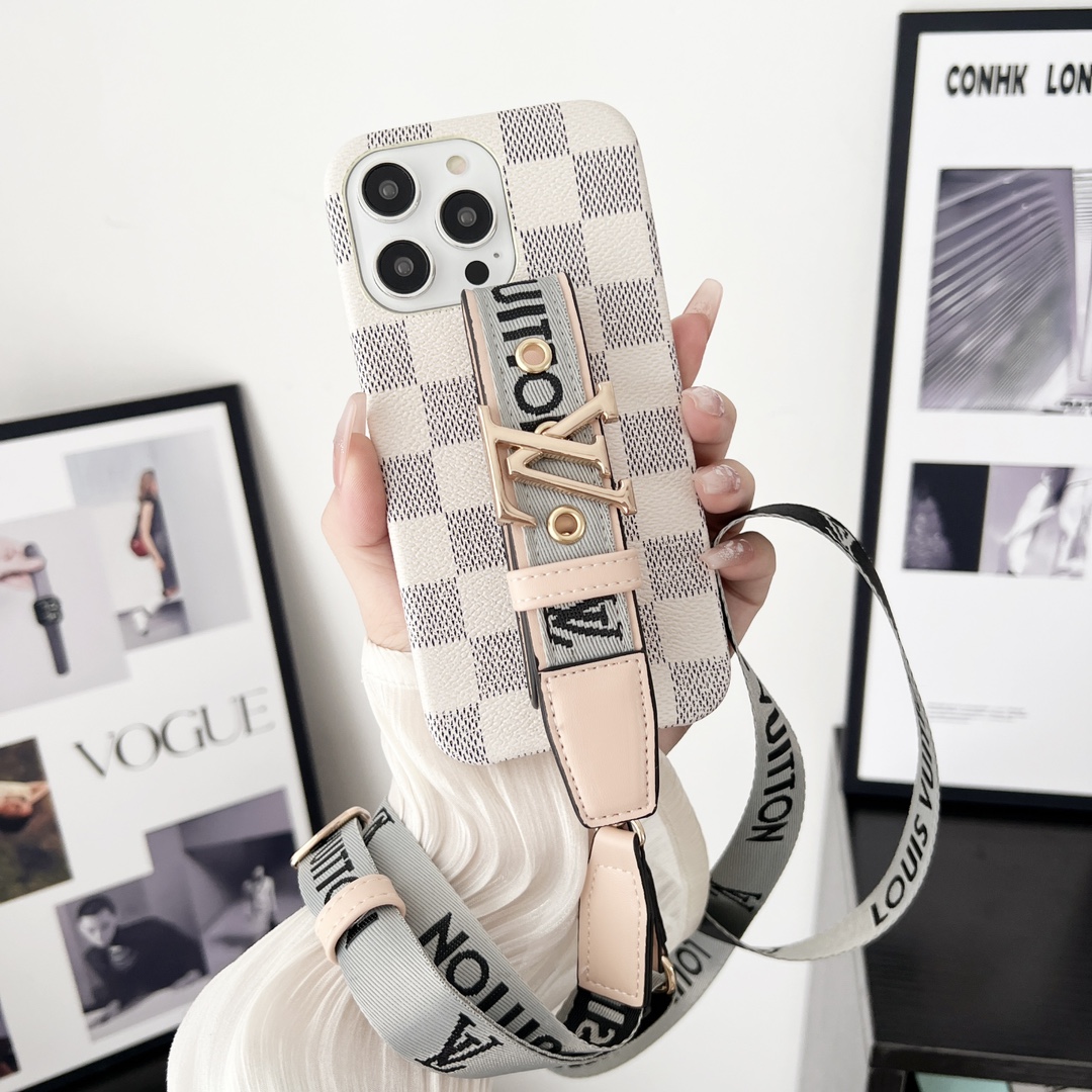 Louis Vuitton Classic Monogram Wrist Strap Luxury Phone Case