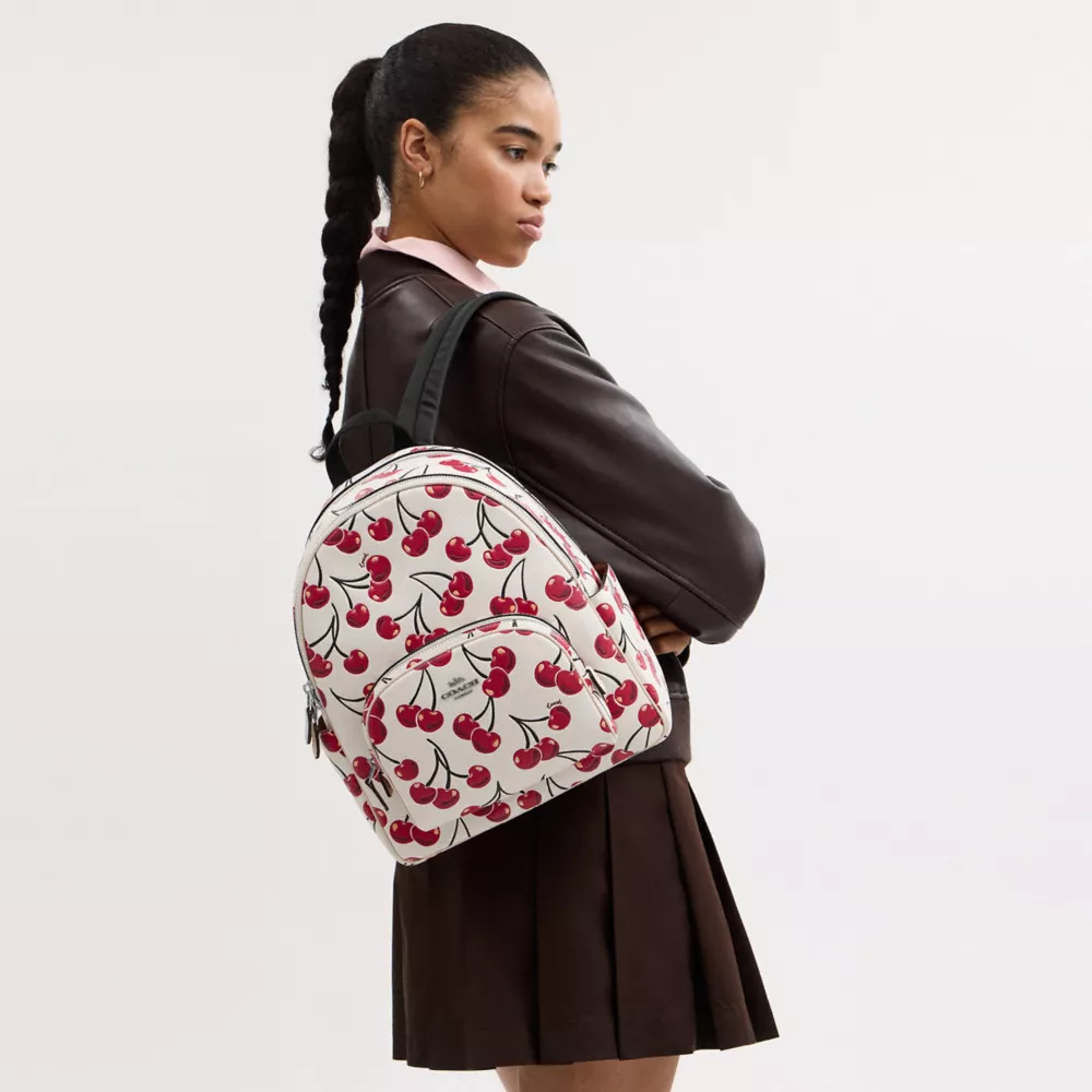 Court Backpack With Cherry Print