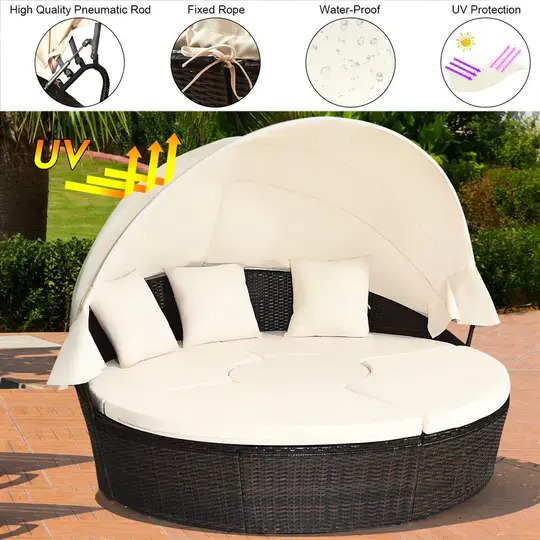 Costway Patio Rattan Daybed