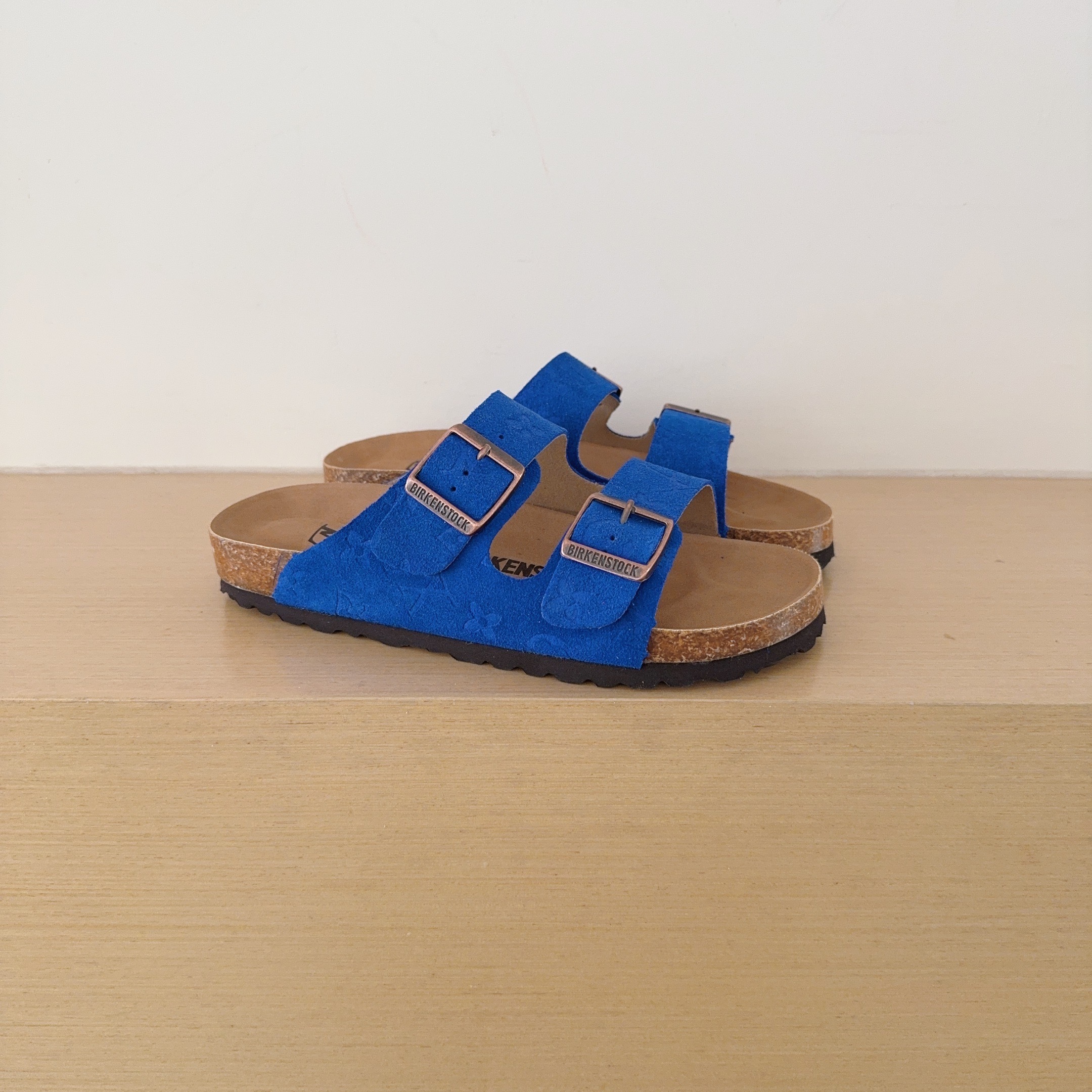 3 D Logo Birken-Style Two-Strap Sandals