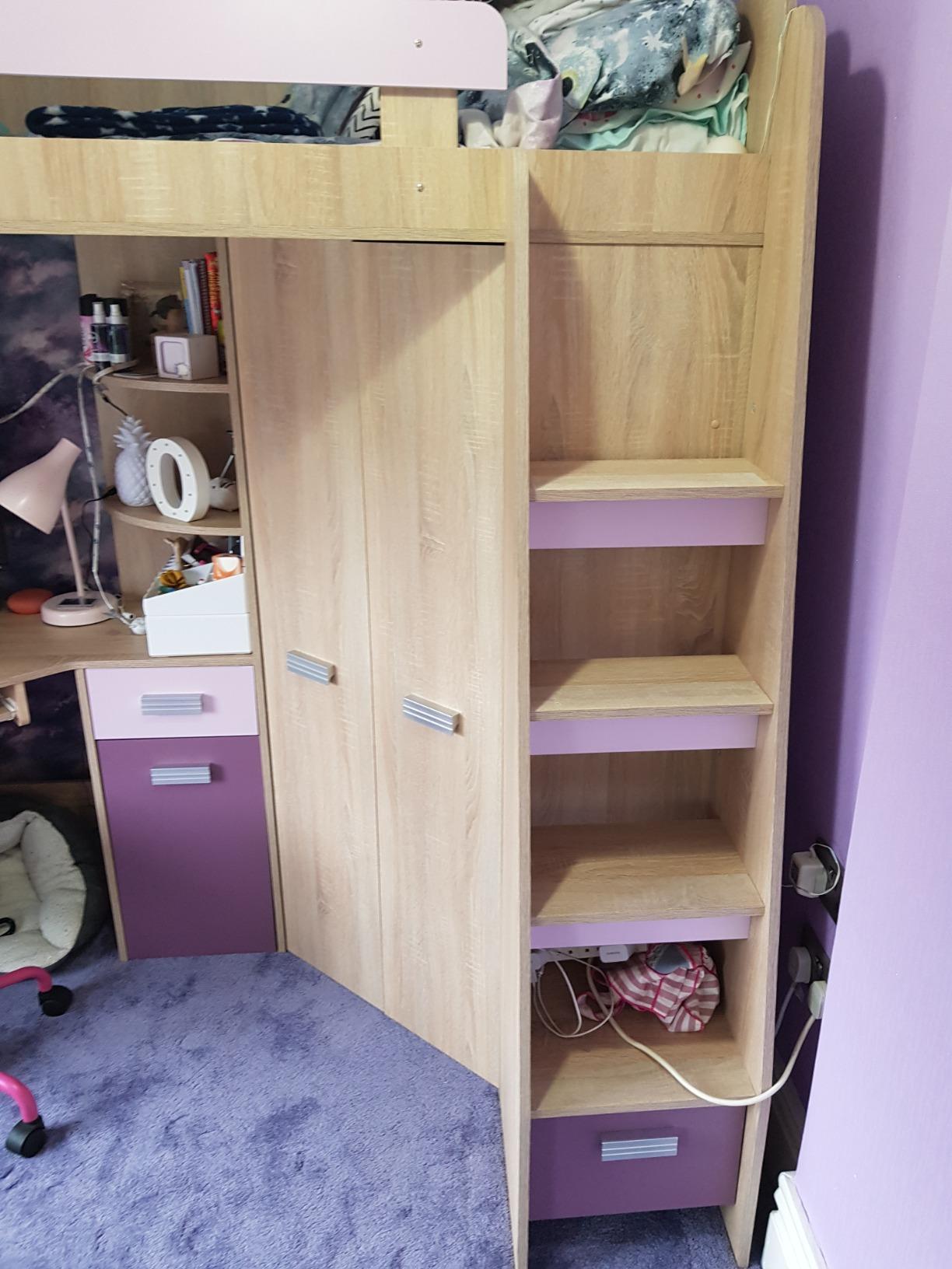 High Sleeper/Bunk Bed - All In 1 Right or Left Hand-side Stairs