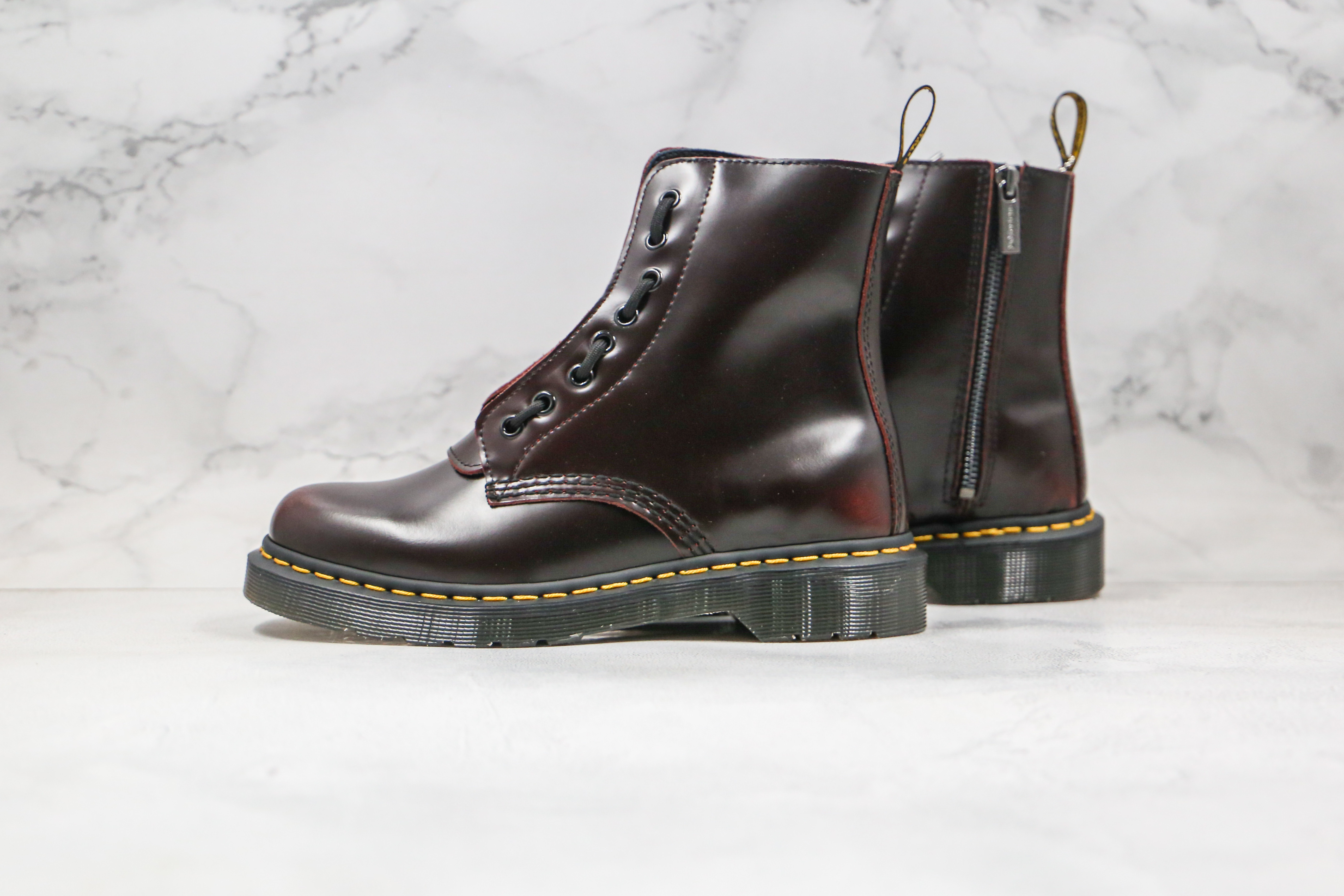 Dr. Martens 1460 Burgundy Zip 8-Eye Boots