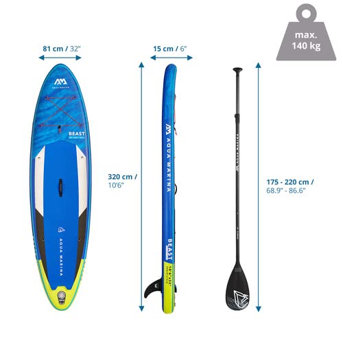 Stand Up Paddle Board - BEAST 10'6 - Inflatable SUP Package
