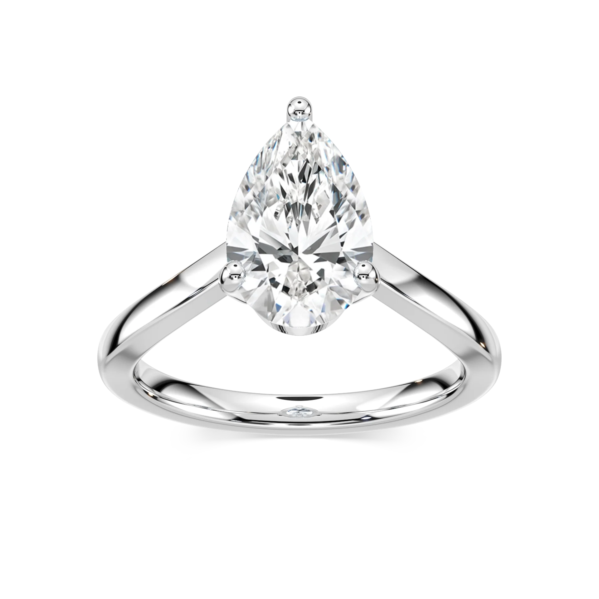 Lyanna Pear Lab Grown Diamond Prong Set Solitaire Engagement Ring