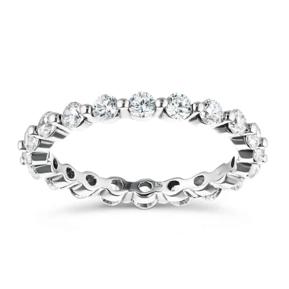 Aspyn 7/8 ctw Round Lab Grown Diamond Shared Prong Eternity Band