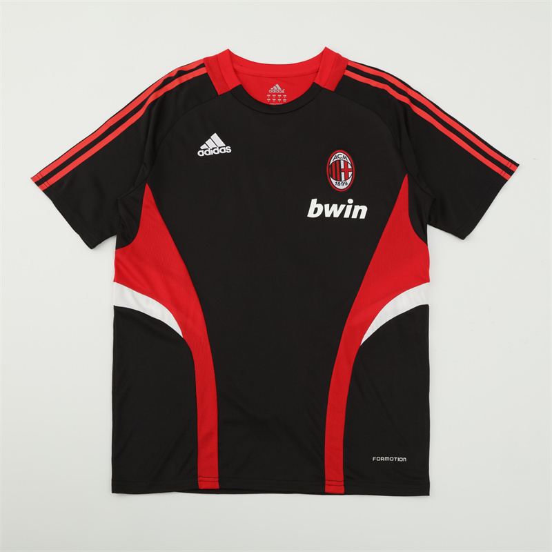 2008/09 AC Milan Retro Short Sleeves Training Jersey - Black
