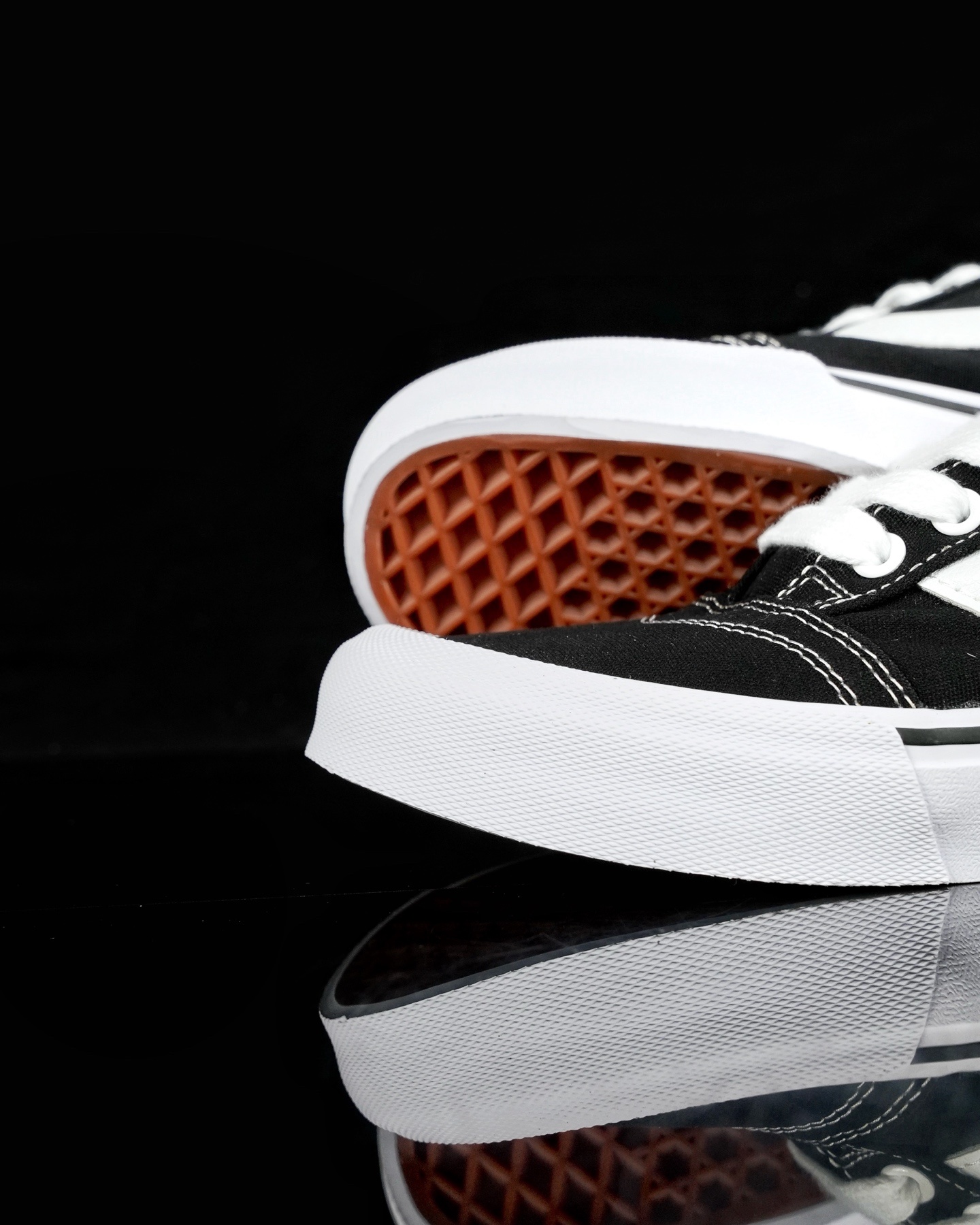 Vans Knu Skool Black White Canvas Chunky Sneakers