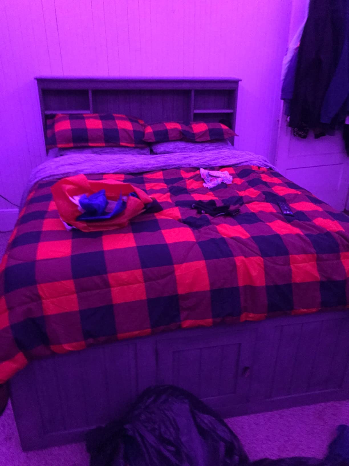 Charcoal Full Bookcase Bed with 12 Drawers