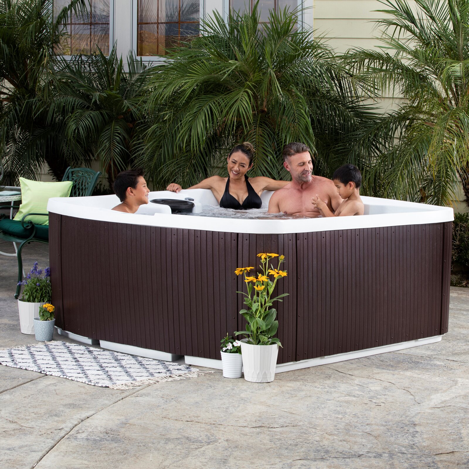 Lifesmart Spas Leganza 6 - Person 90 - Jet Rectangular Hot Tub