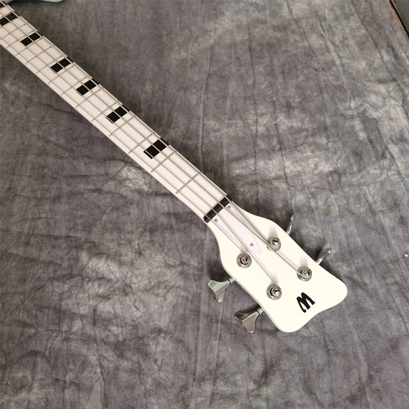 4 Strings Prince Symbol Cloud One EYE White Electric Bass Guitar Hand 26 Frets