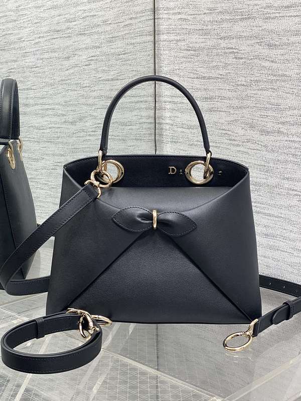 Dior Bow Tote Bag Large Black