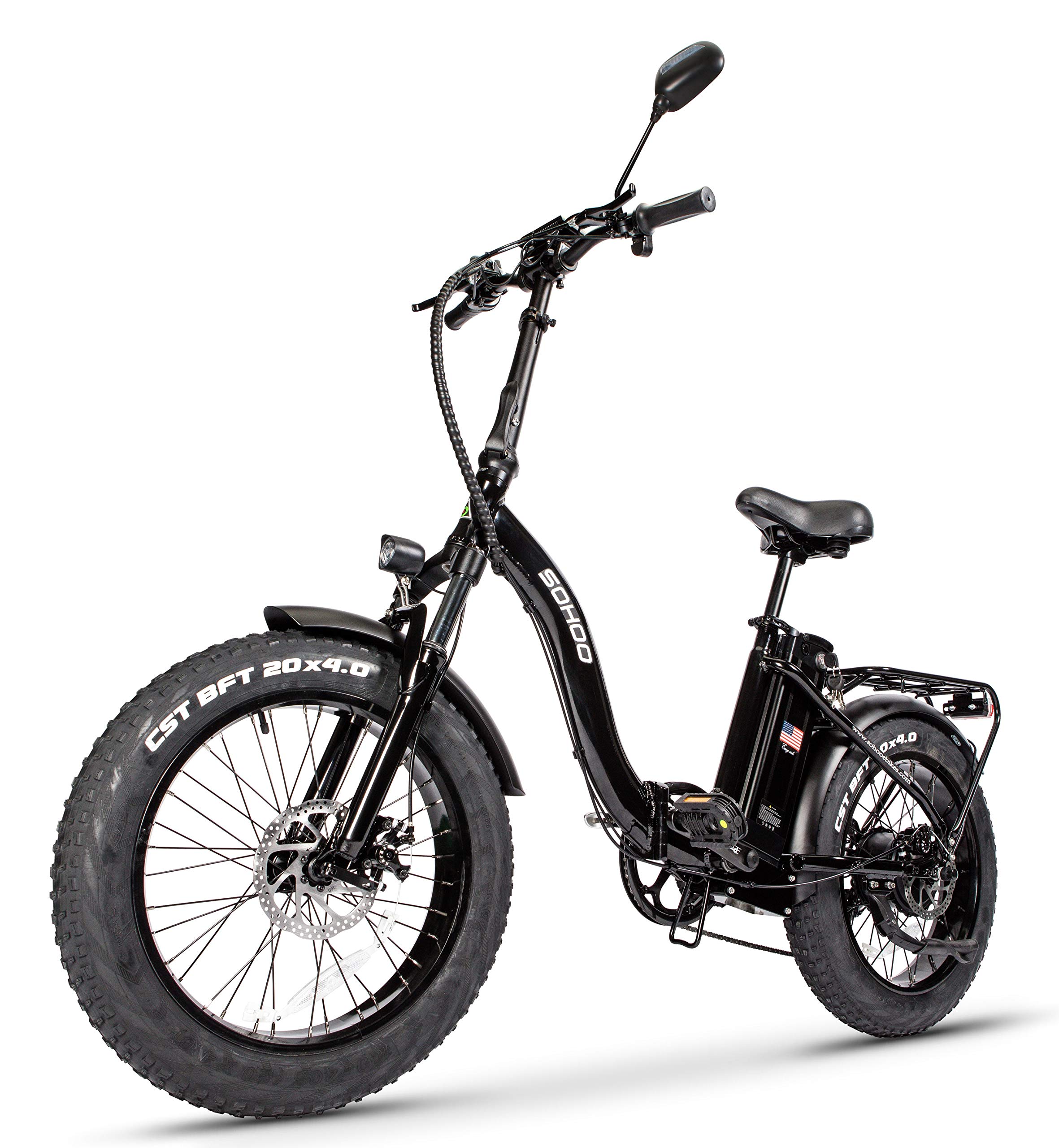 Adult Step-Over & Step-Thru Folding Fat Tire E-Bike Mountain
