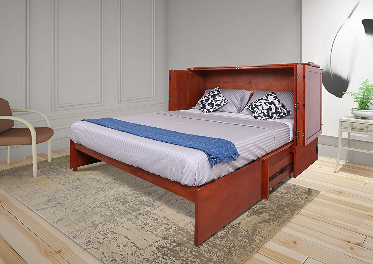 Murphy Cabinet Chest Bed with Charging Station & 6