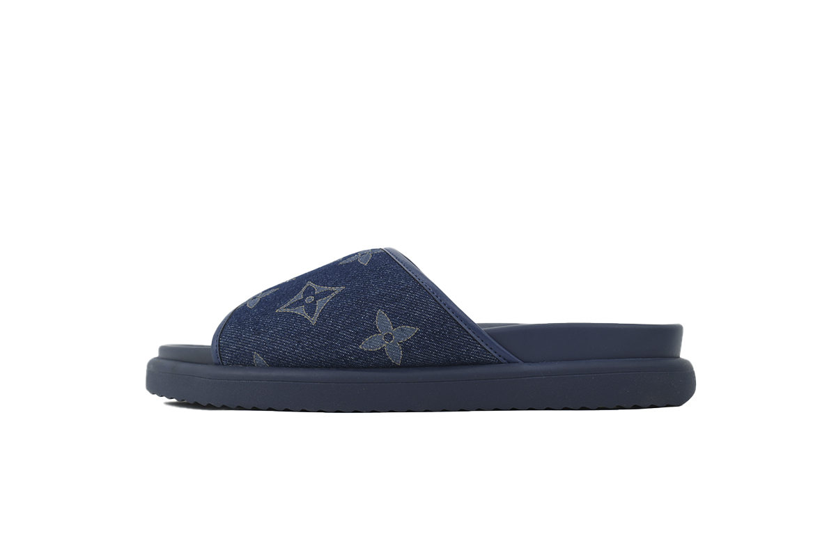 LOUIS VUITTON Slippers Blue Denim Fabric