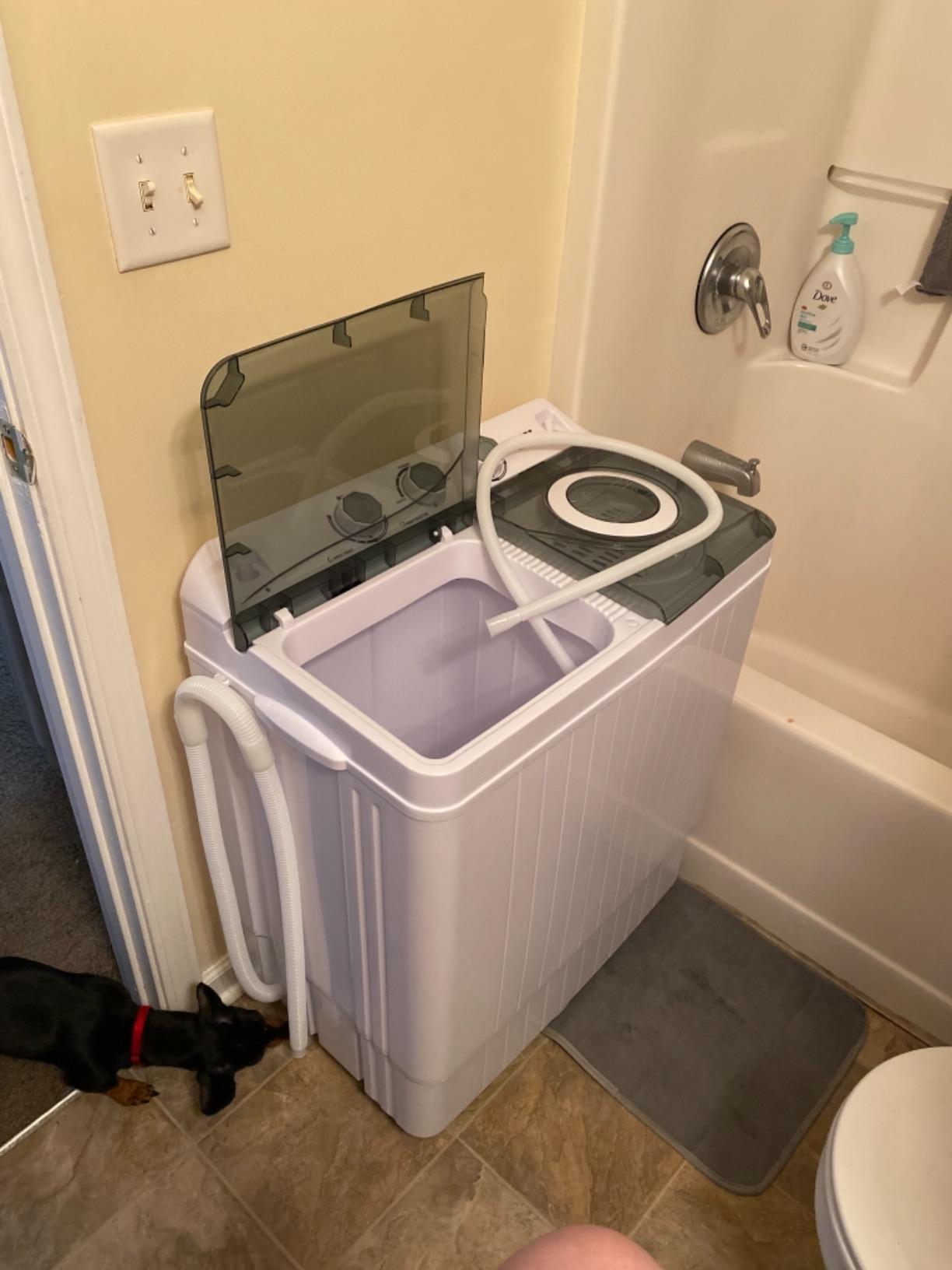 KUPPET Compact Twin Tub Mini Washing Machine 26lbs Capacity