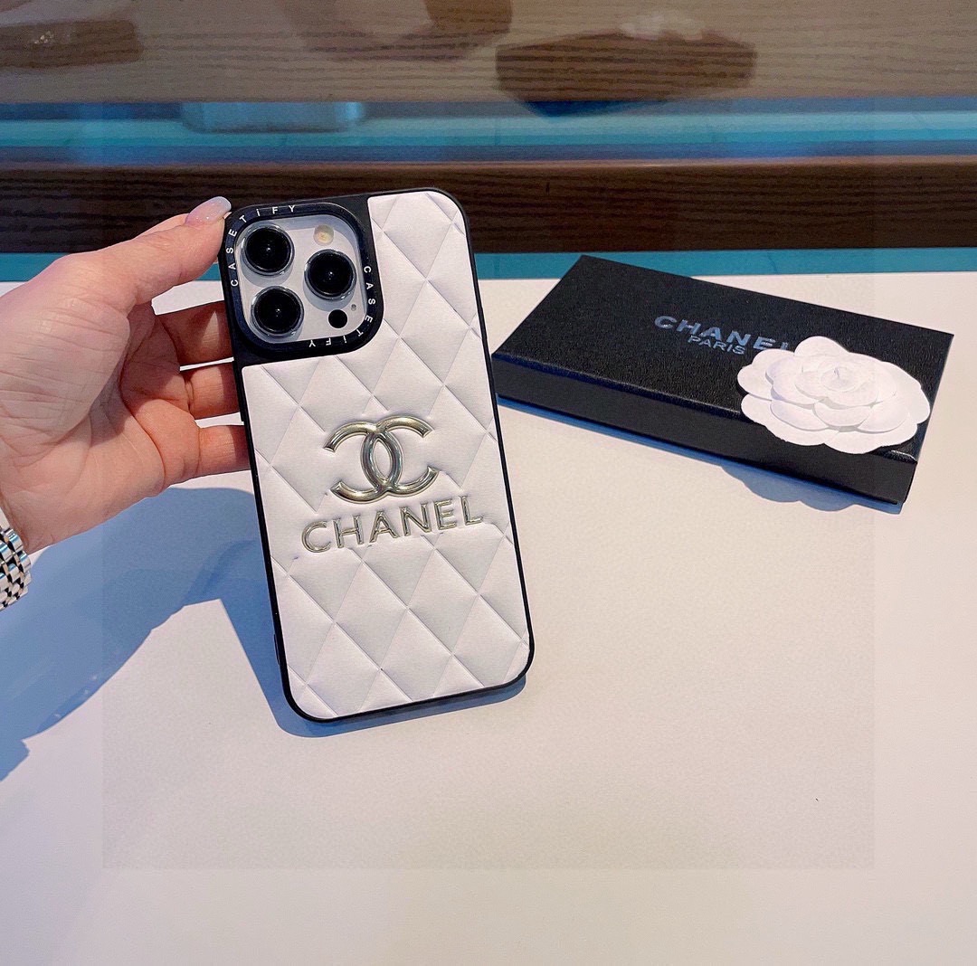Chanel Classic Diamond Quilted Leather Phone Case