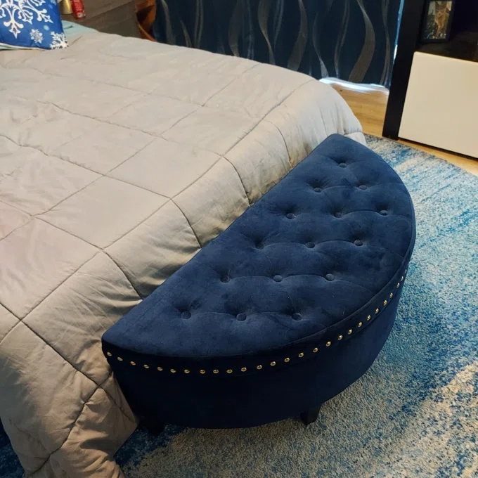 Roxann Upholstered Flip Top Storage Bench
