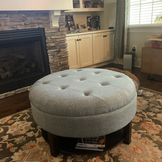 Lindquist Round Tufted Storage Ottoman