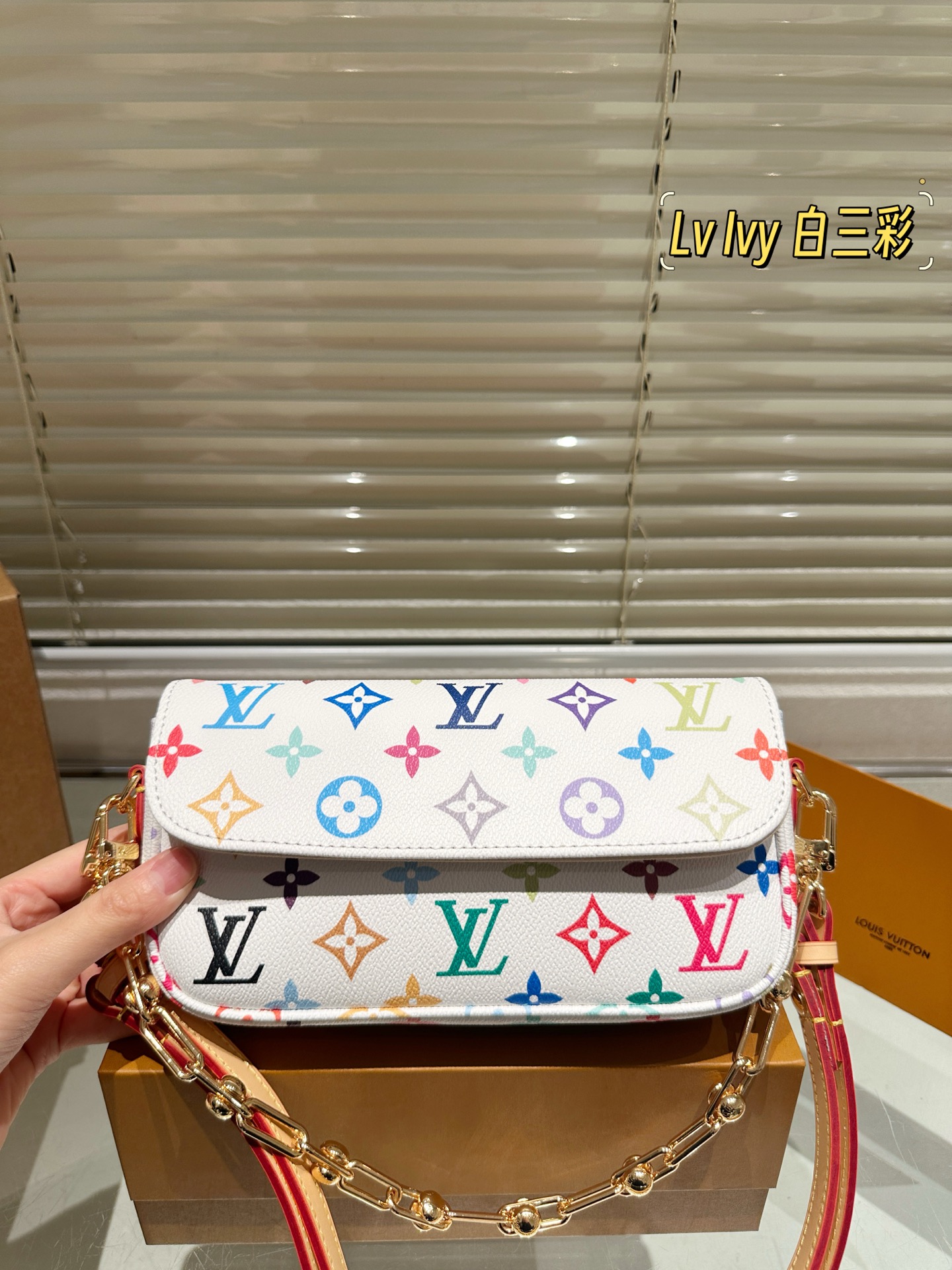 LV x Takashi Murakami Monogram Mulicolore White Tricolor Bag