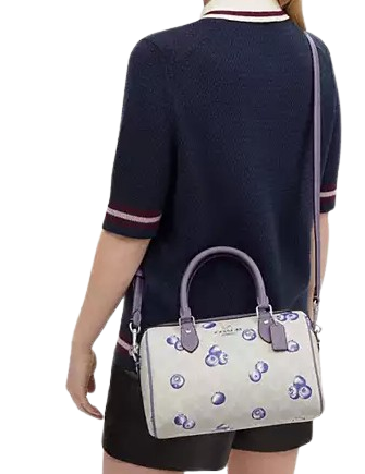Coathtch Rowan Satchel Bag In Signature Canvas With Blueberry Print