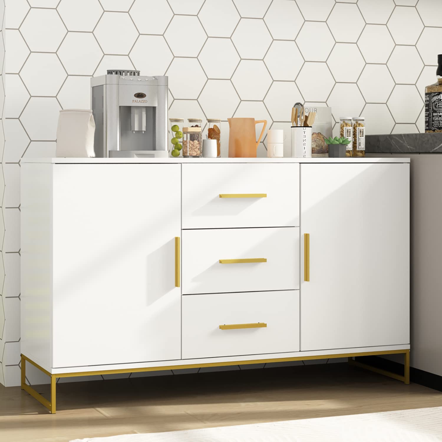 Buffet Drawers & 2 Doors Storage