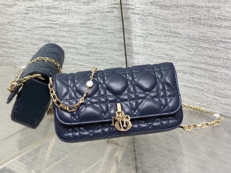 Dior Caro Shoulder Bag Navy