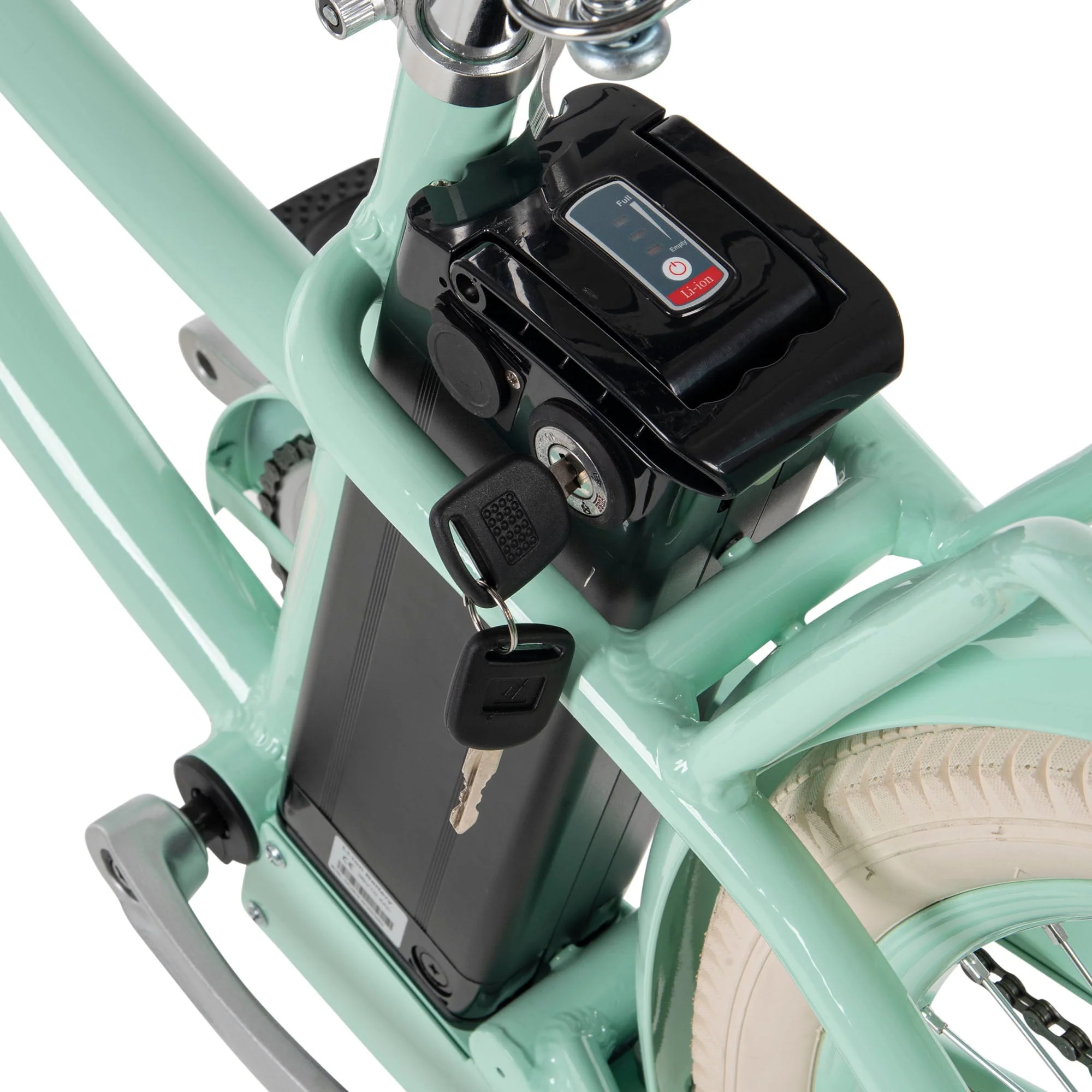 Huffy Nel Lusso 26in Electric Cruiser Bike, 350W, Mint Green