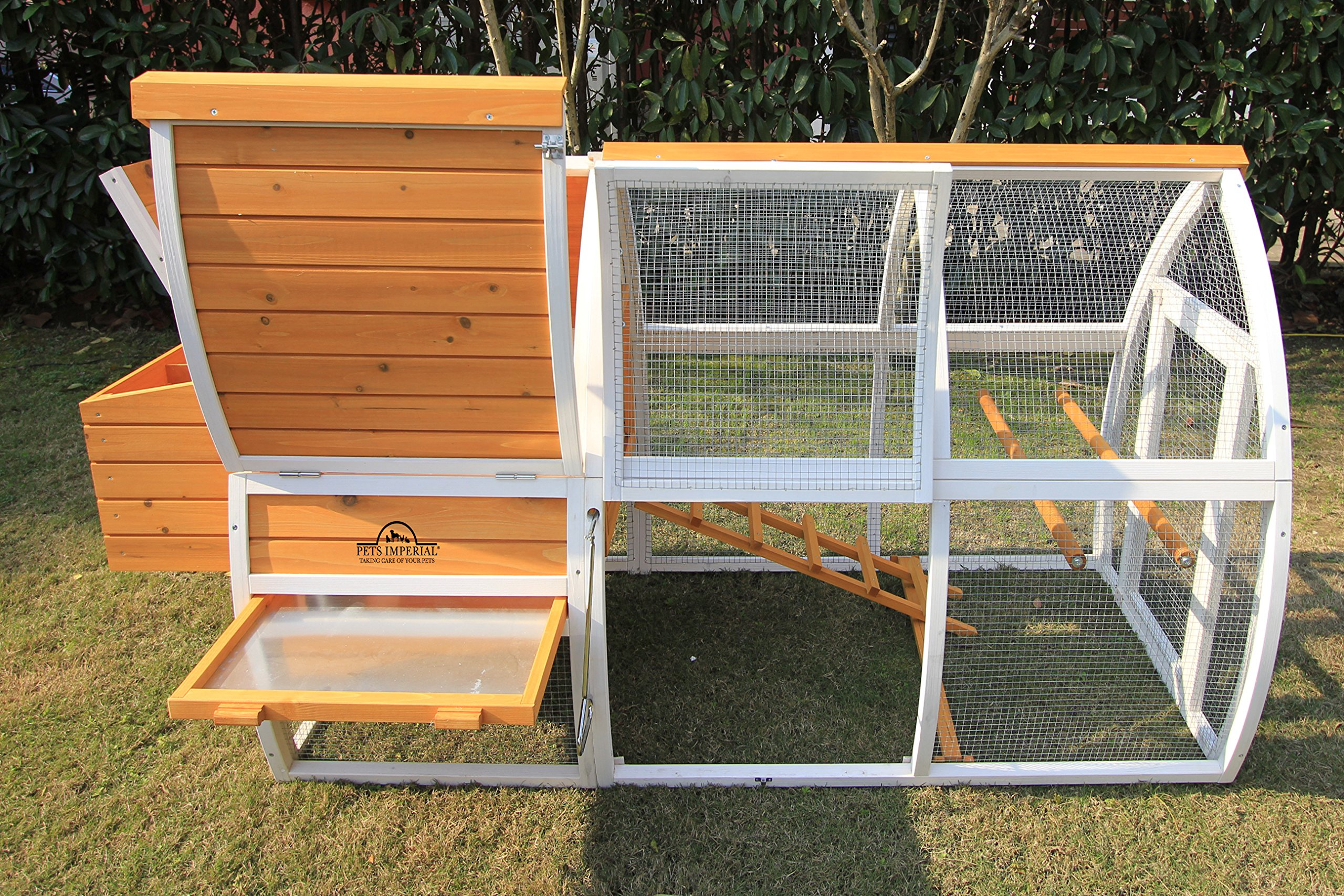 Chicken Coop Chickn House with Sliding Tray & Opening Roof
