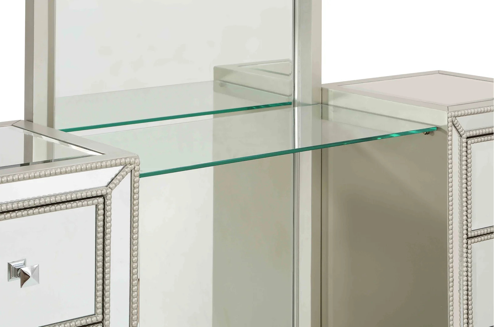 Metal surface makeup cabinet