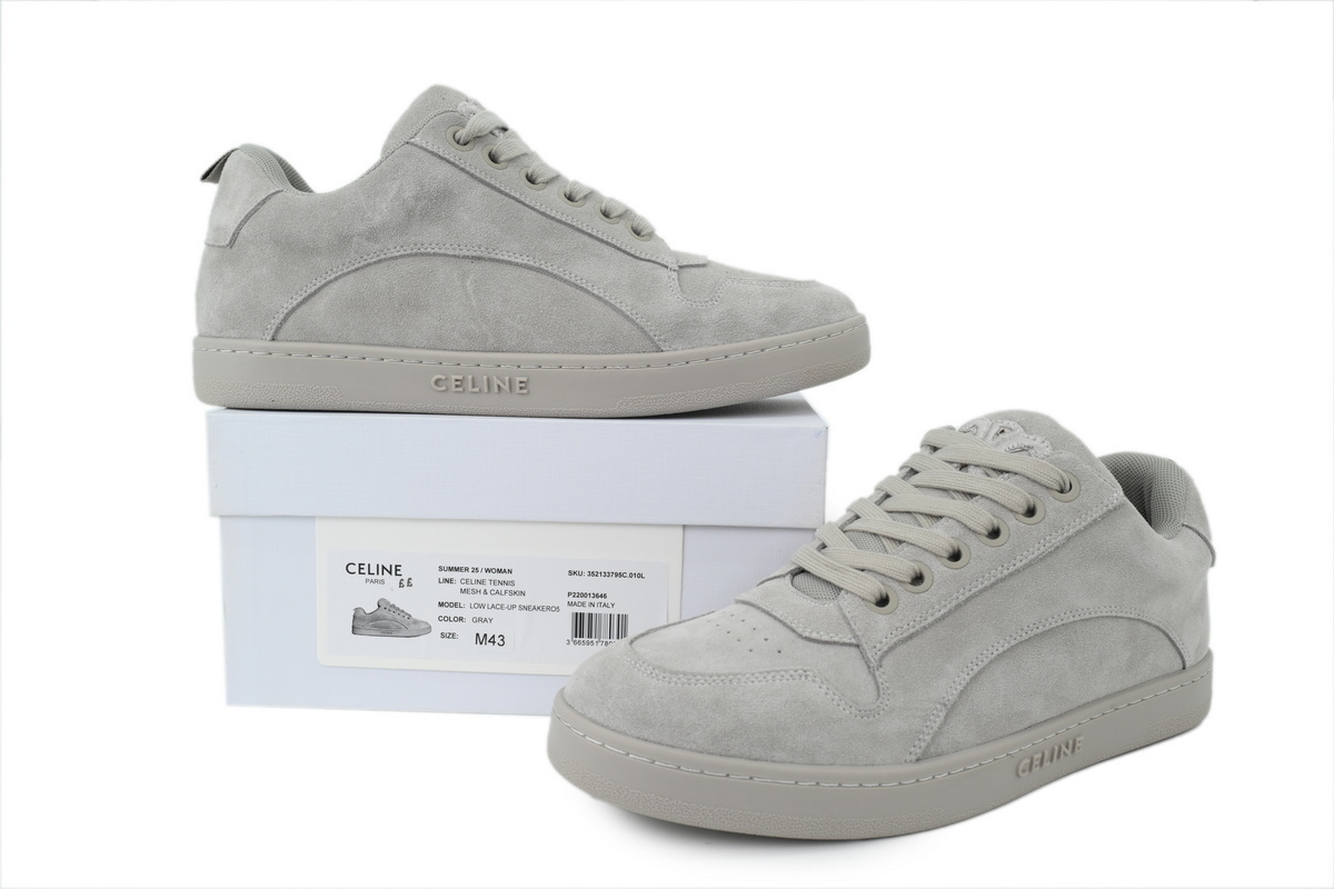 Celine Huntington Suede Sneaker Grey