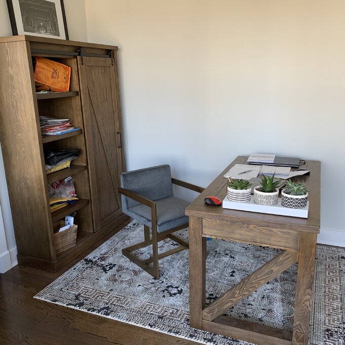 Anse Solid Wood Configurable Rectangular Writing Desk Office Set