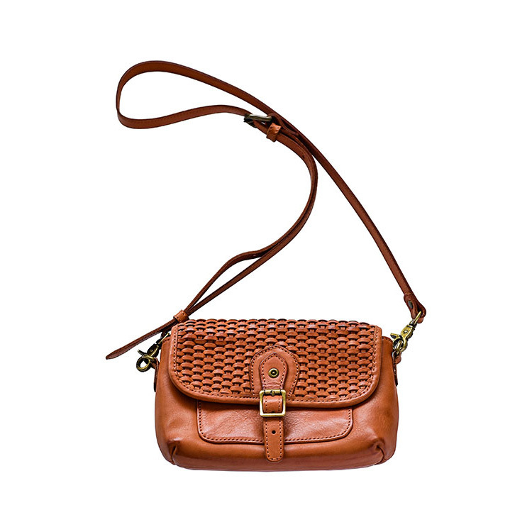 Handwoven Leather Crossbody Bag