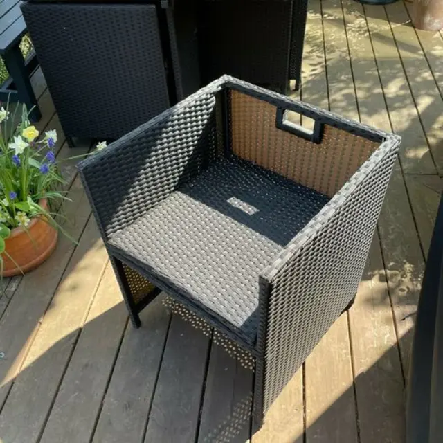 Cube Rattan Garden Furniture Set Chairs Sofa Stool Table Patio
