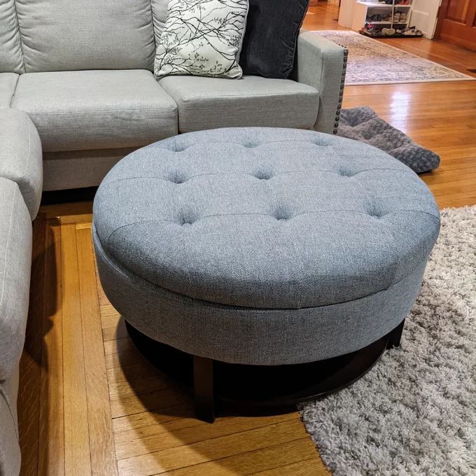 Lindquist Round Tufted Storage Ottoman