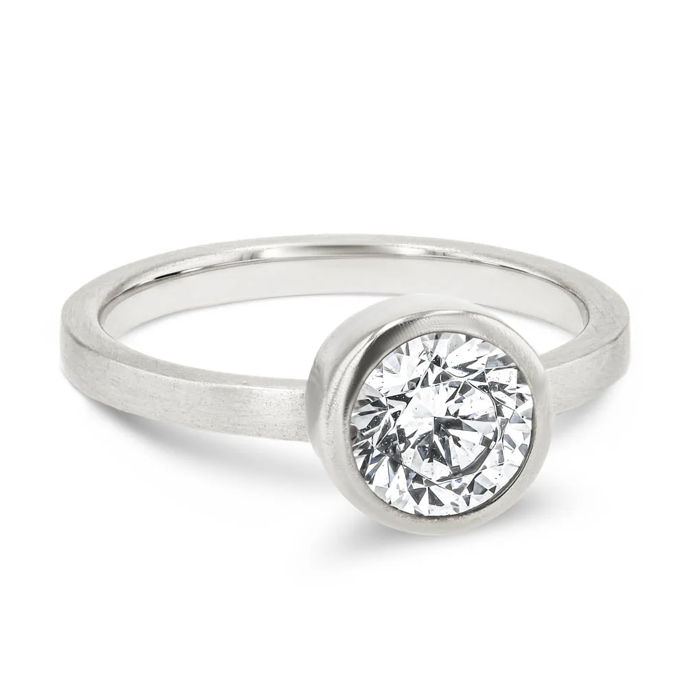 Rustic Satin Finish Petite Artisan Ring