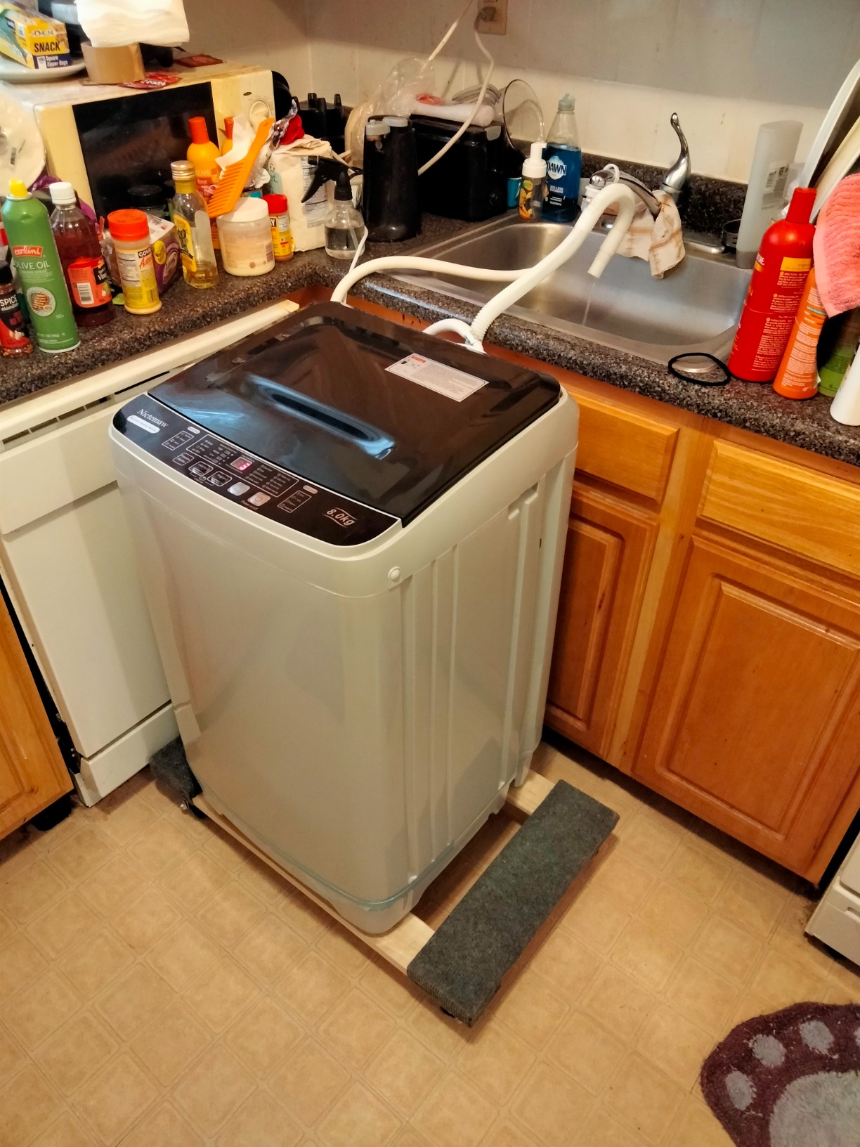 Portable Washer Nictemaw 17.8Lbs Capacity Full-Automatic Washer