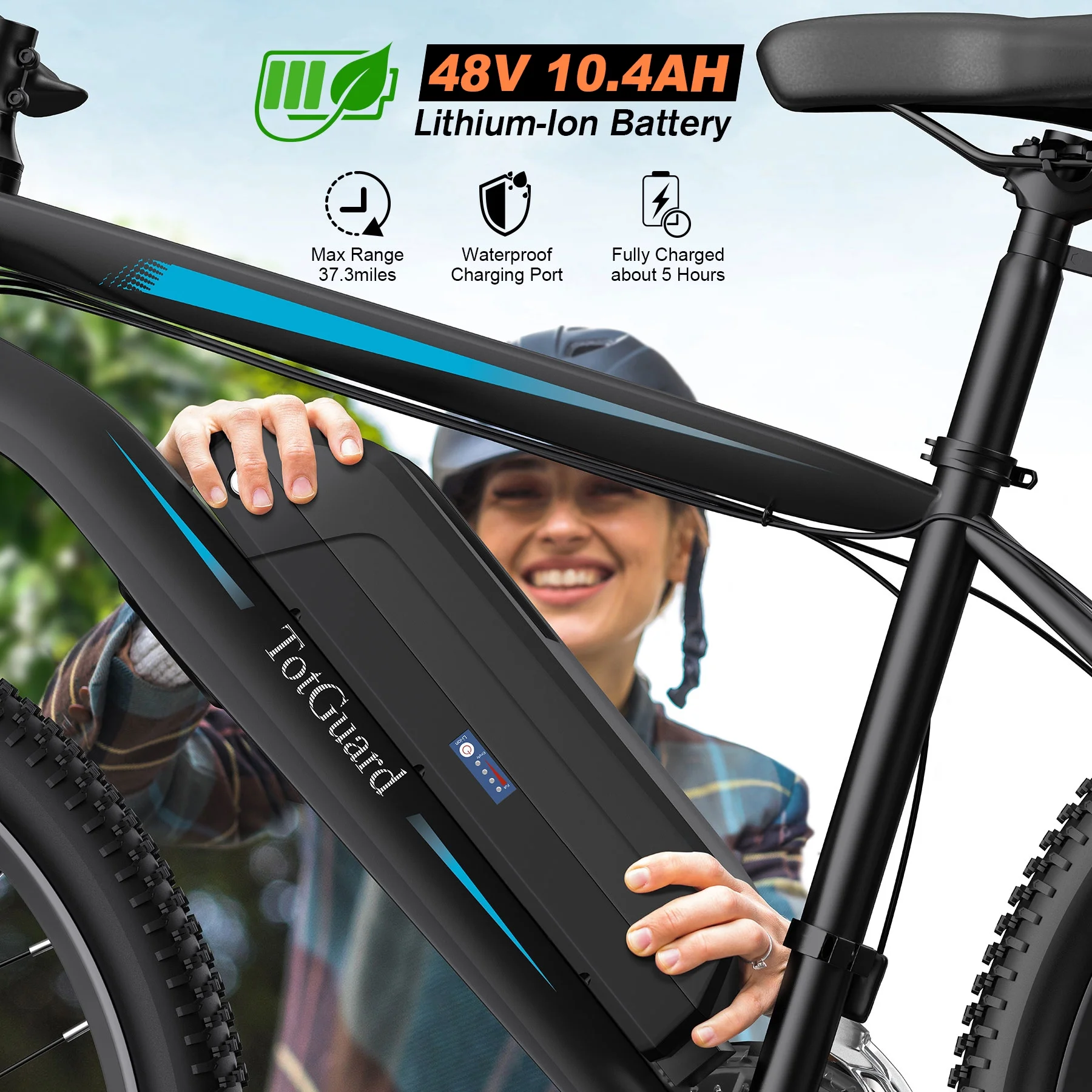 TotGuard 27.5in Electric Mountain Bike, 500W, 48V 10Ah