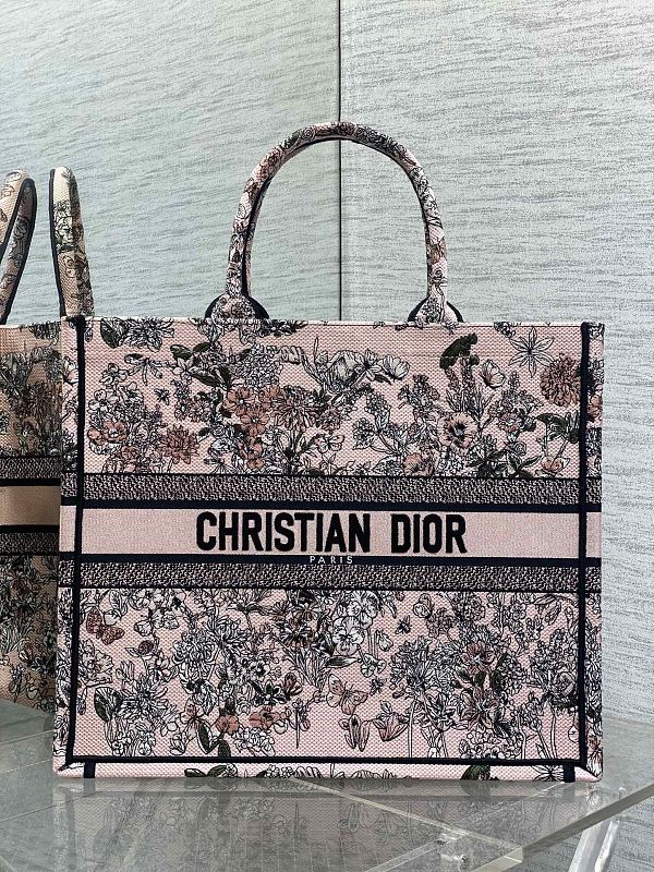 Dior Book Tote Oversized Pink Floral