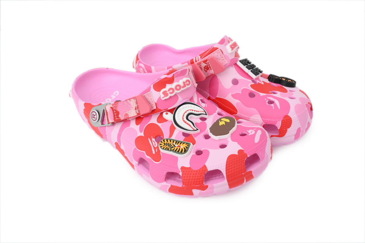 A Bathing Ape BAPE x Crocs Classic Clog ABC Camo Pink