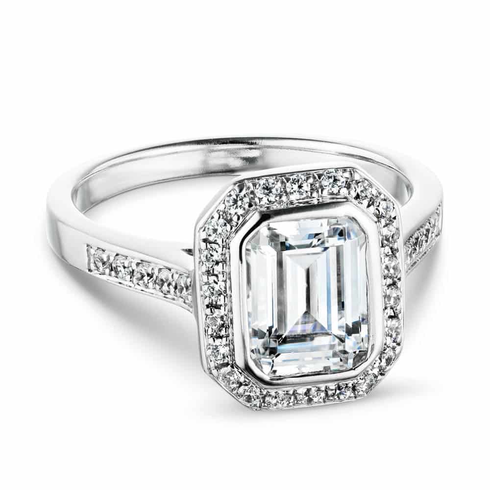 Delilah Lab Grown Diamond Vintage Heirloom Halo Engagement Ring