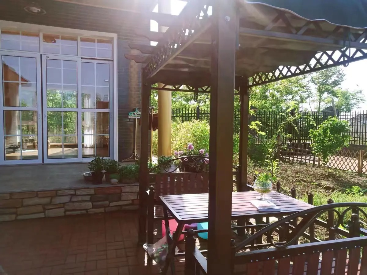 Outdoor Gazebo Swing Grape Rack Anti-Corrosion Wood Aluminum