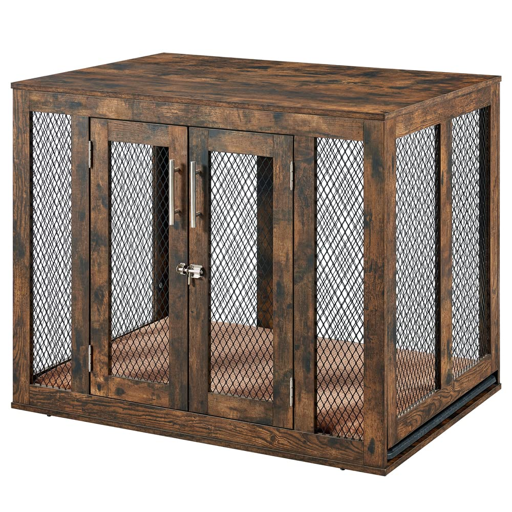 Dog Crate with Cushion & Tray