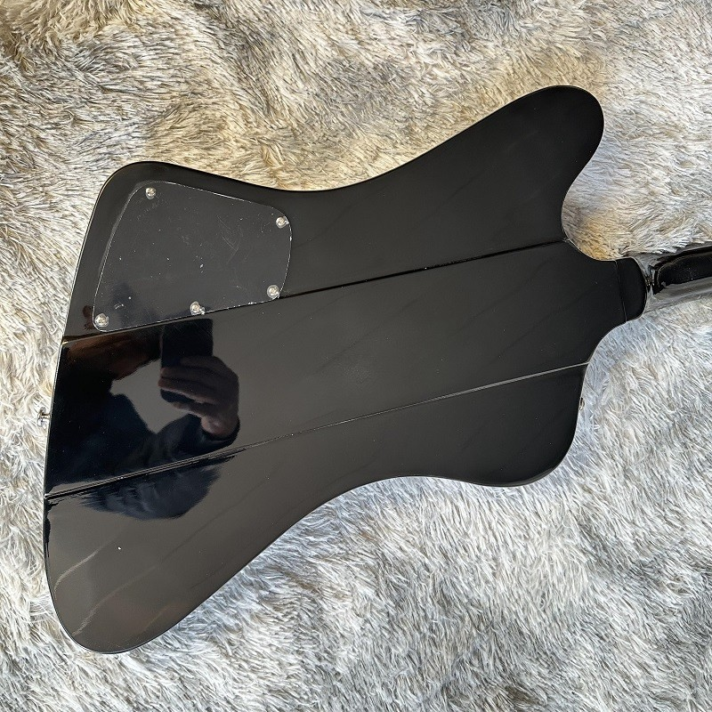 Firebird Black Electric Guitar white pickguard Mahogany Body High quality